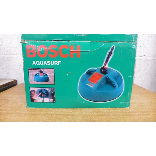 2050 - Two Bosch Aquasurf patio cleaner attachments, both boxed