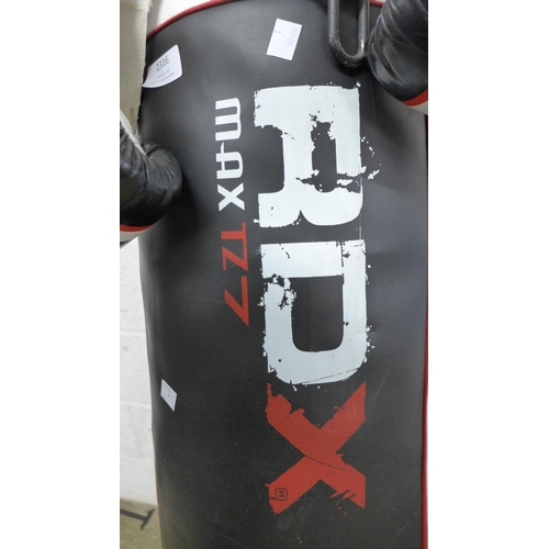 2234 - A RDX Max TZ7 Fight Me punching bag and matching RDX boxing gloves