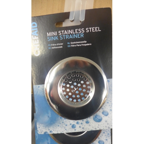 2308 - 48 Chef Aid mini stainless steel Sink strainers, universal size