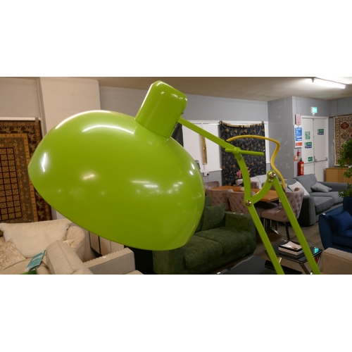 1324 - A large lime green anglepoise standard lamp