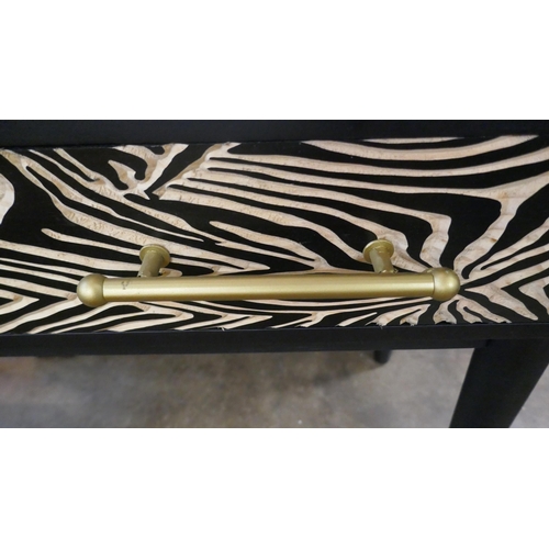 1410 - Zebra Two Drawer Console Table