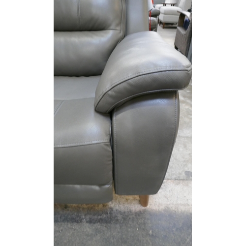 1418 - Ava Storm Grey Leather 2.5 Seater sofa, Original RRP £983.33 + VAT (4198-2) *This lot is subject to ... 