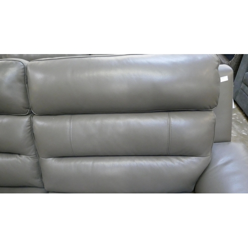 1418 - Ava Storm Grey Leather 2.5 Seater sofa, Original RRP £983.33 + VAT (4198-2) *This lot is subject to ... 