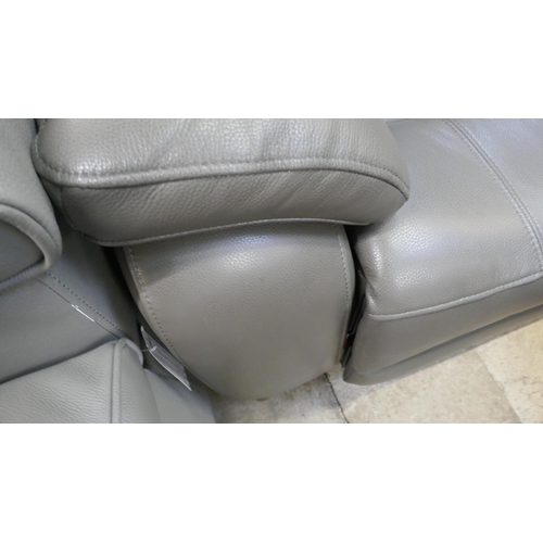 1418 - Ava Storm Grey Leather 2.5 Seater sofa, Original RRP £983.33 + VAT (4198-2) *This lot is subject to ... 