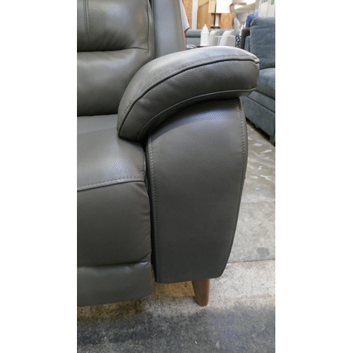 1419 - Ava Storm Grey Leather 2.5 Seater sofa, Original RRP £983.33 + VAT (4198-18) *This lot is subject to... 