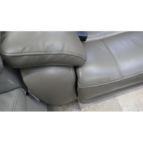 1419 - Ava Storm Grey Leather 2.5 Seater sofa, Original RRP £983.33 + VAT (4198-18) *This lot is subject to... 