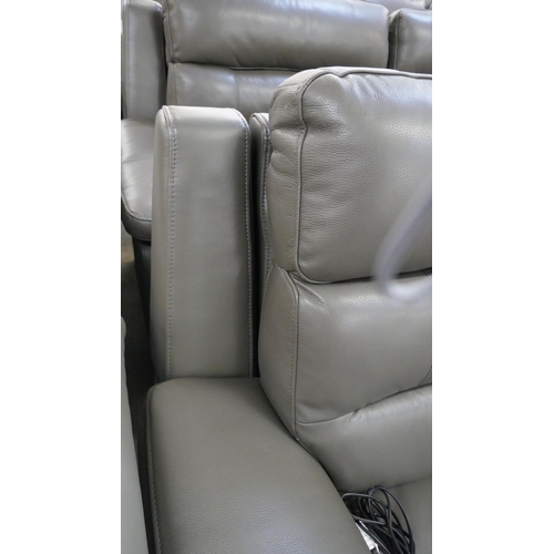 1419 - Ava Storm Grey Leather 2.5 Seater sofa, Original RRP £983.33 + VAT (4198-18) *This lot is subject to... 