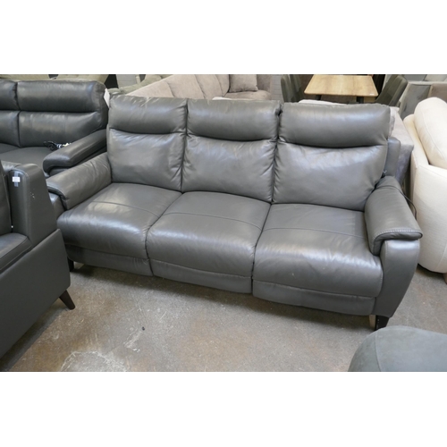 1439 - Barrett 3 Seater Leather Power Reclining Sofa, Original RRP £1333.33 + VAT (4198-32) *This lot is su... 