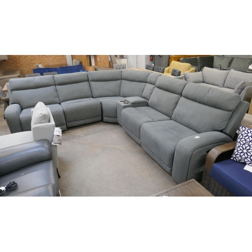 1445 - Justin Grey Sectional Reclining Sofa , Original RRP £1499.99 + VAT (4198-40) *This lot is subject to... 