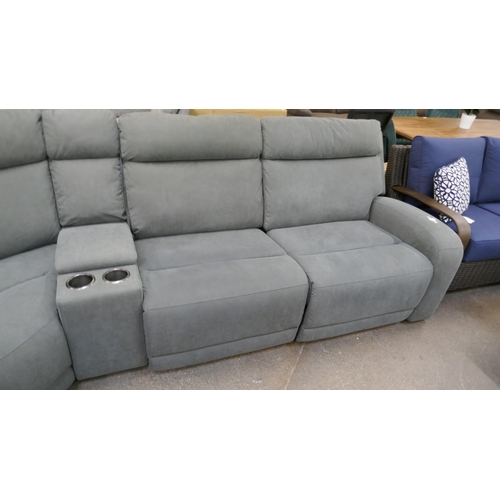 1445 - Justin Grey Sectional Reclining Sofa , Original RRP £1499.99 + VAT (4198-40) *This lot is subject to... 