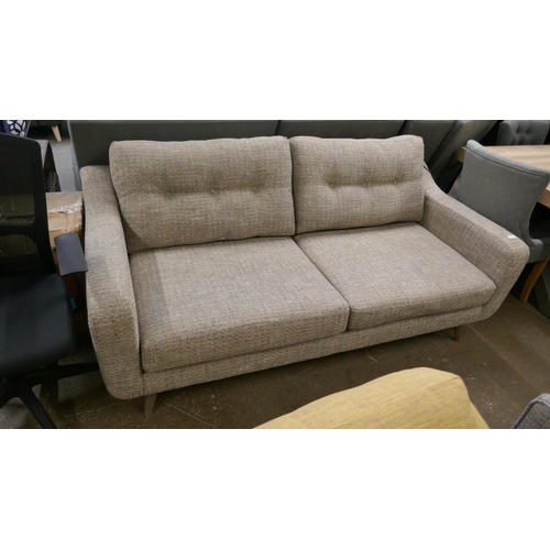 1451 - An oatmeal weave three seater sofa