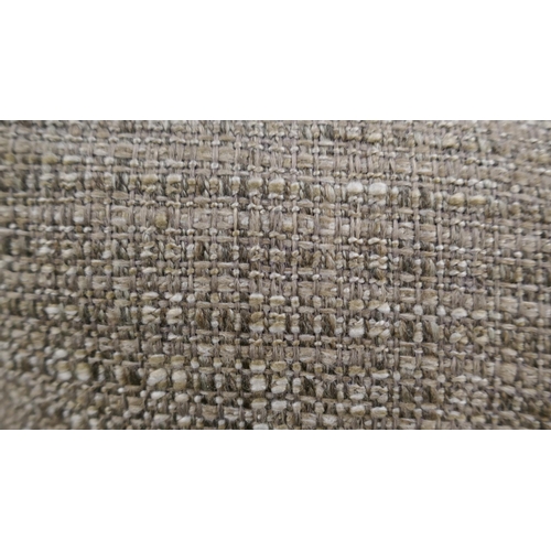 1451 - An oatmeal weave three seater sofa