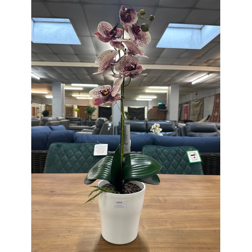 1454 - A single stem artificial Orchid, H 60cms (51237907)   #