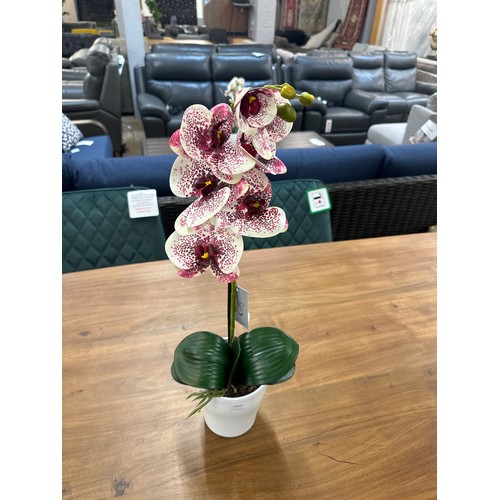 1454 - A single stem artificial Orchid, H 60cms (51237907)   #