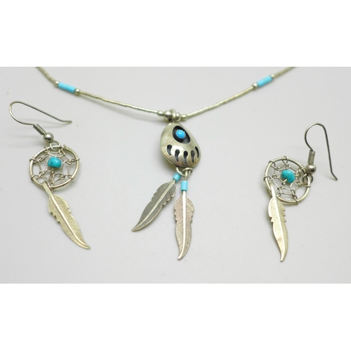 1011A - Turquoise set jewellery