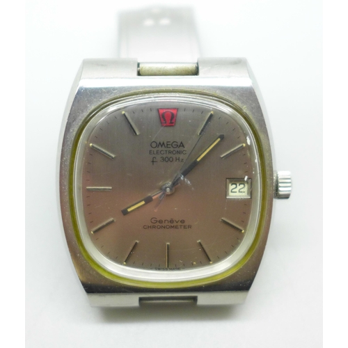 1025 - An Omega Electronic f300Hz Geneva chronometer wristwatch