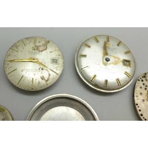 1057 - Wristwatch movements including Rolco by Rolex, Genex by Rolex, Champ Watch Co., Wittnauer, two gentl... 