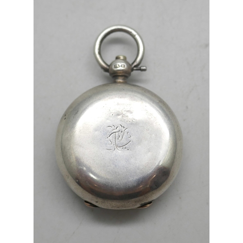 1116 - An antique sterling silver sovereign case, J. Walker, Birmingham 1918-19