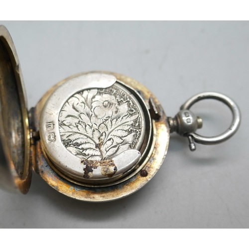 1116 - An antique sterling silver sovereign case, J. Walker, Birmingham 1918-19