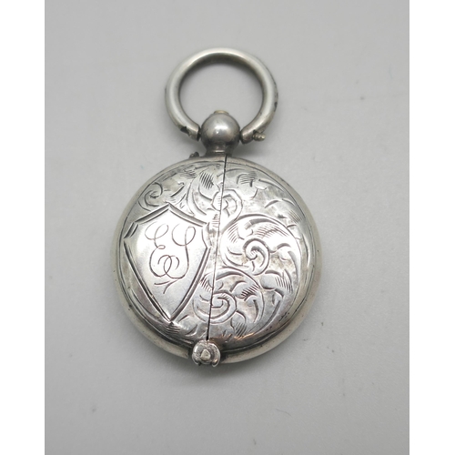 1119 - An antique sterling silver sovereign case, William Hair Haseler, Birmingham 1913-14, a/f