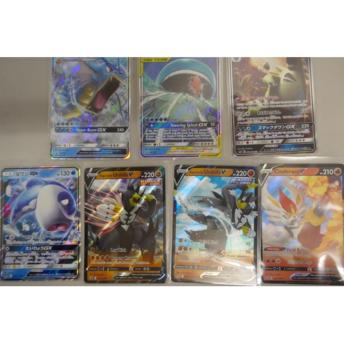 615 - 10 V/GX Japanese and English Pokemon cards