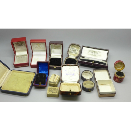 627 - Twelve vintage jewellery and ring boxes