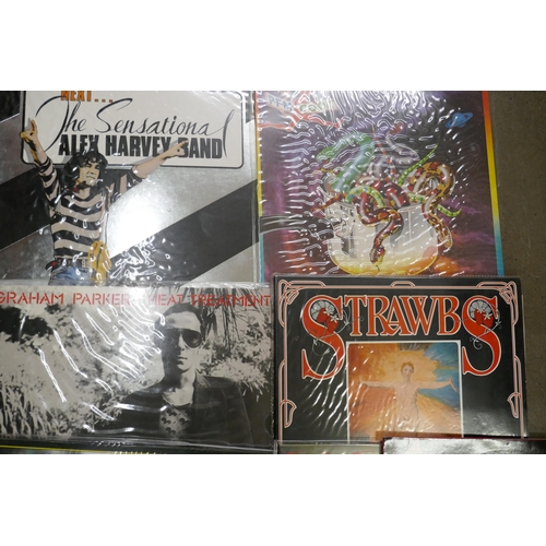 646 - Nine LP records, The Flys, Alphaville, The Byrds, MMPH, Alex Harvey Band, PFM Cook, Graham Parker, S... 