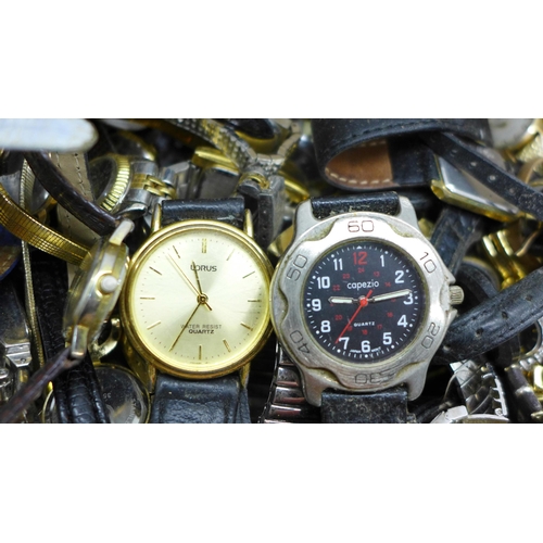 647 - A large collection of vintage wristwatches and pocket watches, buttons and watch faces