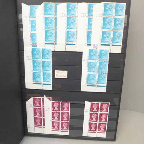 665 - Stamps; stockbook of decimal machine cylinder blocks and cylinder booklets