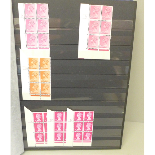 665 - Stamps; stockbook of decimal machine cylinder blocks and cylinder booklets