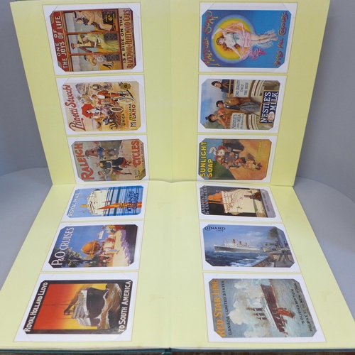 681 - Postcards; two albums of reproduction vintage advertising postcards (100)