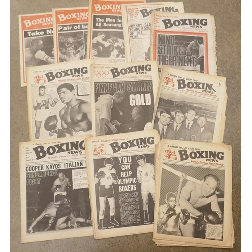 690 - A box of boxing newspapers