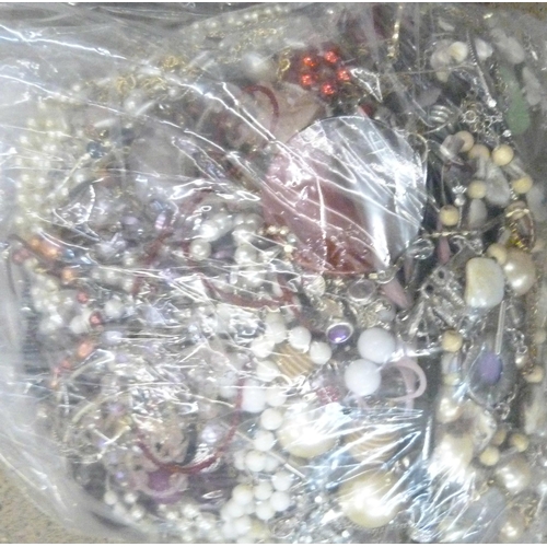 694 - A large quantity of costume jewellery