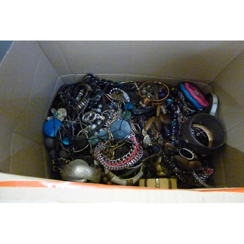 700 - Two boxes of costume jewellery