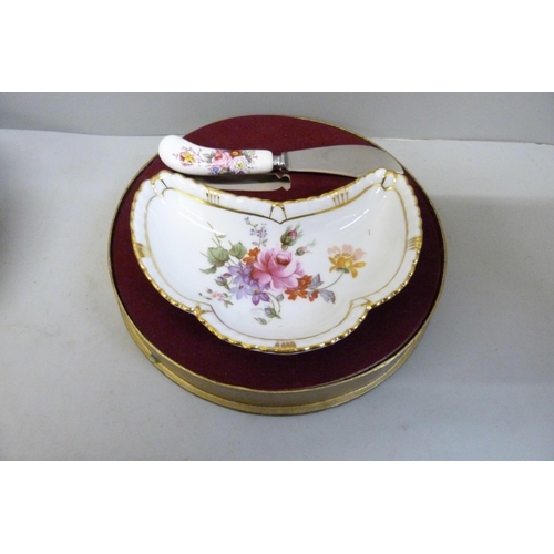 706 - Two boxed Royal Crown Derby Posies sets, dish and butter knife, and a Royal Crown Derby tea set, one... 