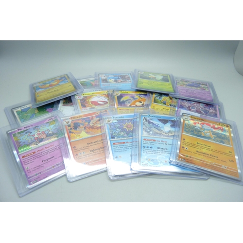 742 - Twenty x 151 Scarlet and Violet Pokemon cards, all Black Star rares, holographic and reverse hologra... 