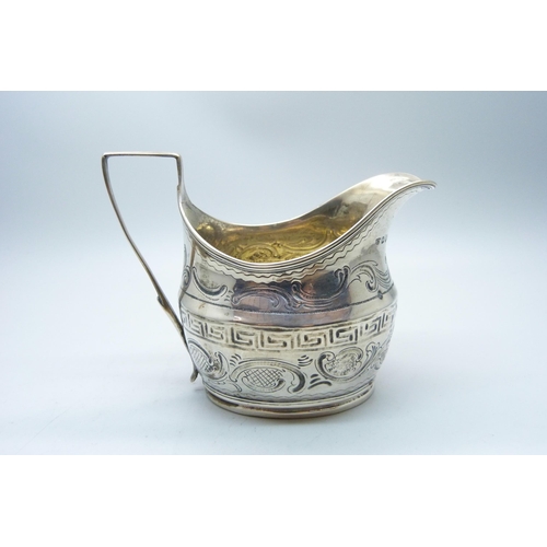 762 - A George III silver jug, London 1806, 80g