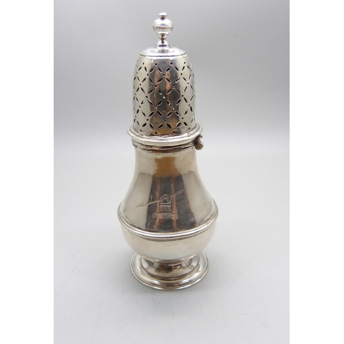 771 - A Queen Anne silver shaker, London 1711, 121g, 13.5cm