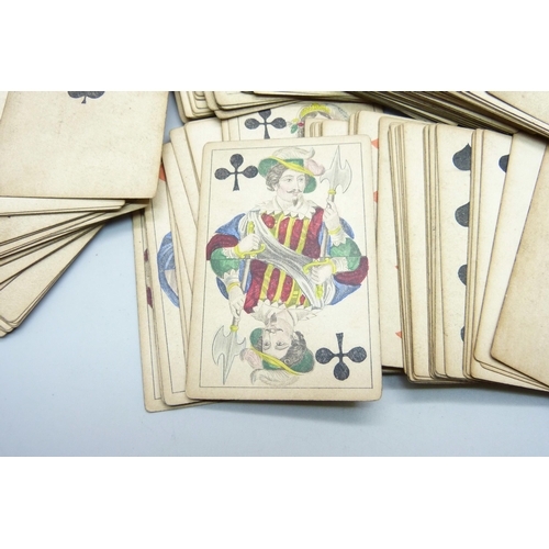 786 - A collection of 19th Century playing cards, some sets incomplete