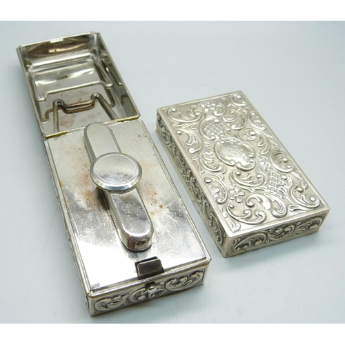 825 - A silver Victorian curling tong spirit warmer, London 1895, and a pair of glove stretchers