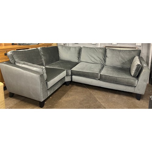 1461 - A Barker & Stonehouse pewter velvet corner sofa - RRP £2449