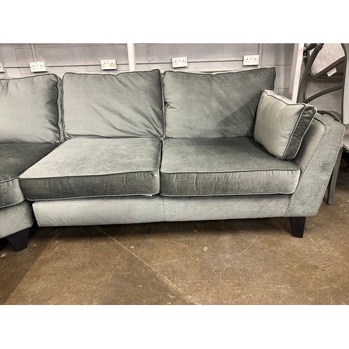 1461 - A Barker & Stonehouse pewter velvet corner sofa - RRP £2449