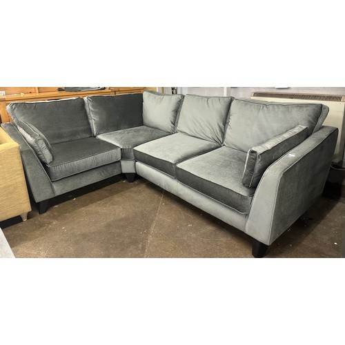 1461 - A Barker & Stonehouse pewter velvet corner sofa - RRP £2449