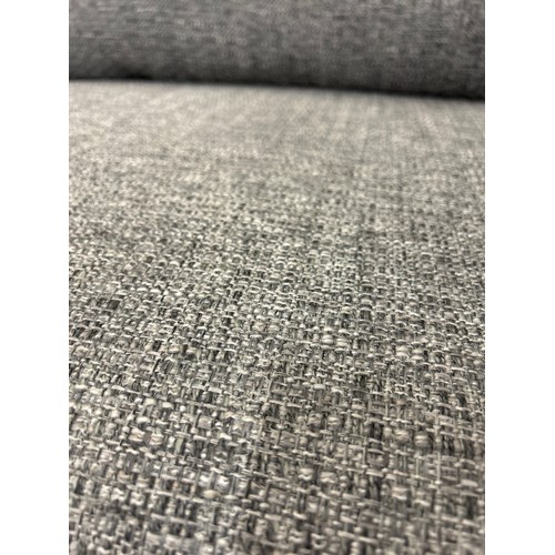 1467 - A grey weave three seater sofa