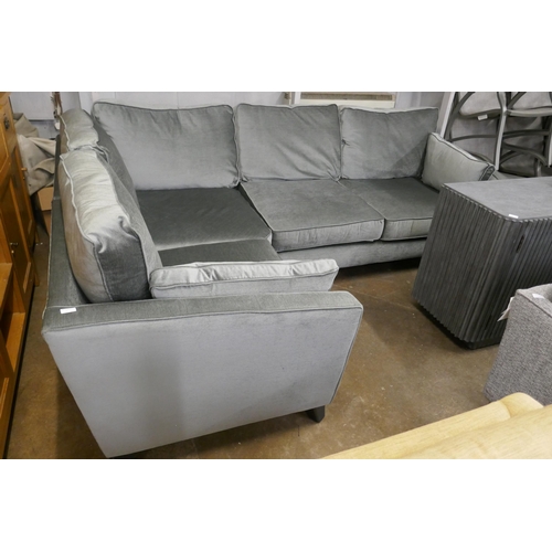 1461 - A Barker & Stonehouse pewter velvet corner sofa - RRP £2449