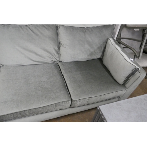 1461 - A Barker & Stonehouse pewter velvet corner sofa - RRP £2449