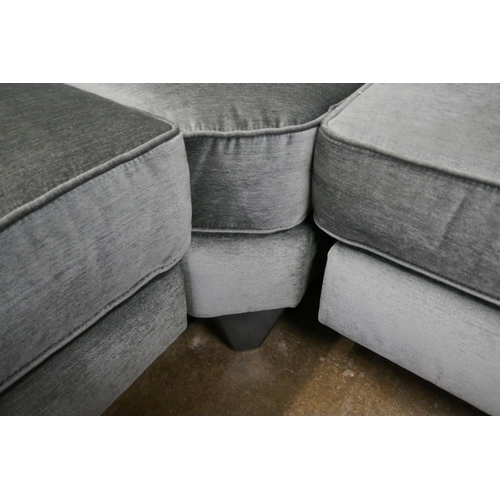 1461 - A Barker & Stonehouse pewter velvet corner sofa - RRP £2449