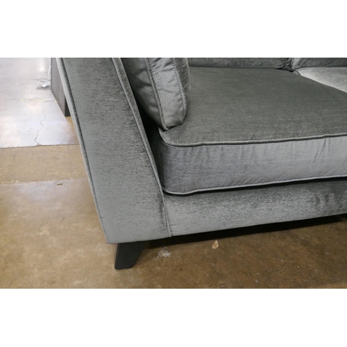 1461 - A Barker & Stonehouse pewter velvet corner sofa - RRP £2449