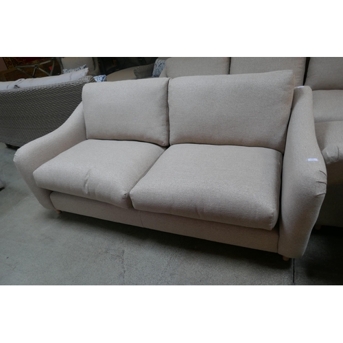 1481 - A Hattie oatmeal upholstered three seater sofa