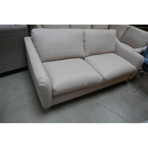 1481 - A Hattie oatmeal upholstered three seater sofa